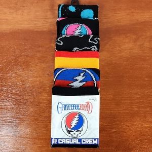 Grateful Dead Casual Crew Socks 6 Pairs 8-12